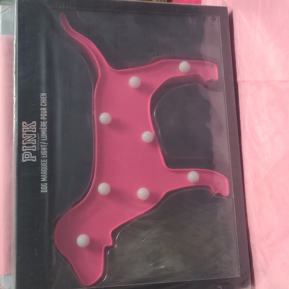 PINK dog Marquee light